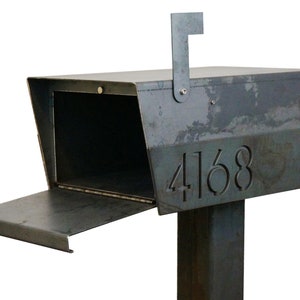 Modern Steel Mailbox - Metal Address Mail Box with Personalized Number –  Maker Table