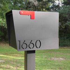 Modern Sierra Mailbox  Grande - Extra Large Powder Coat Flat Black