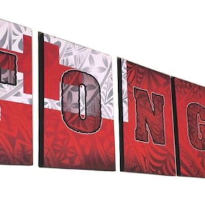 Tonga Flag Artwork on Canvas Panels