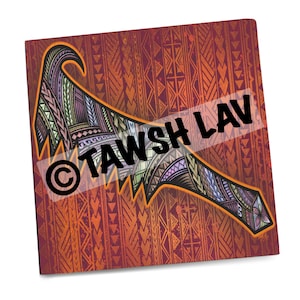 Samoan Nifo Oti Artwork on 8”x8” Canvas