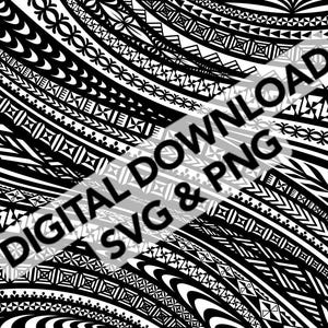 Commercial Use Personal Use Tongan Wave Art Polynesian Motifs Digital Download