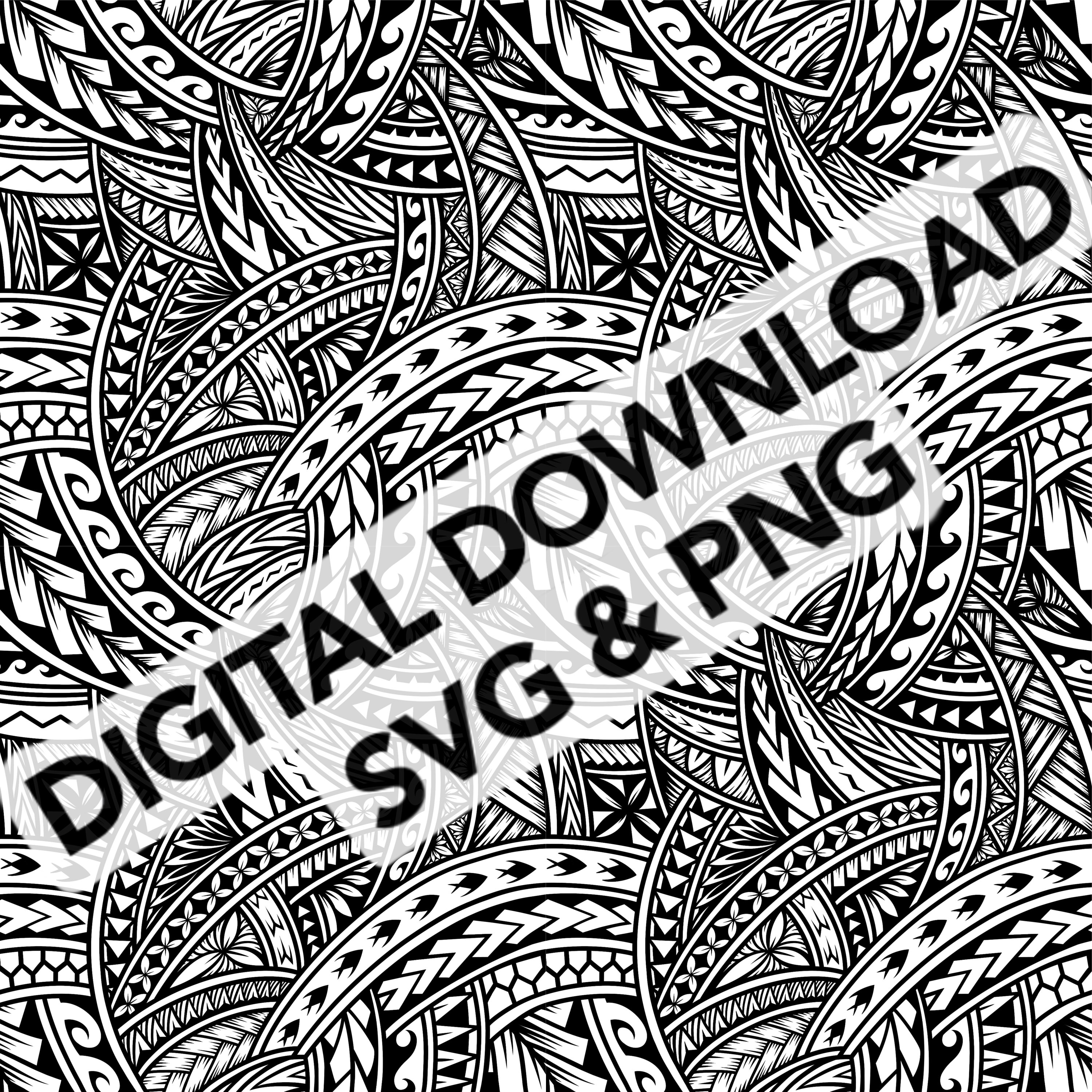 Commercial Use Pattern Polynesian Art Samoan Tatau Motifs Digital ...