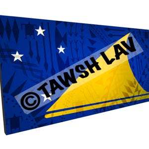 Tokelau Flag Canoe and Stars Design Artwork on Canvas