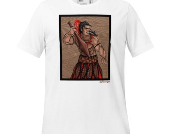 Tongan Warrior Design Tonga Kailao Art camiseta unisex de manga corta