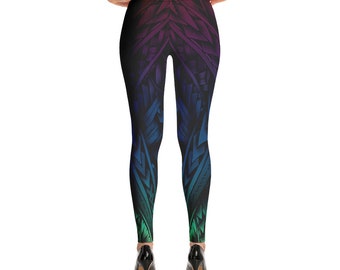 Polynesian Leggings with Colorful Original Design