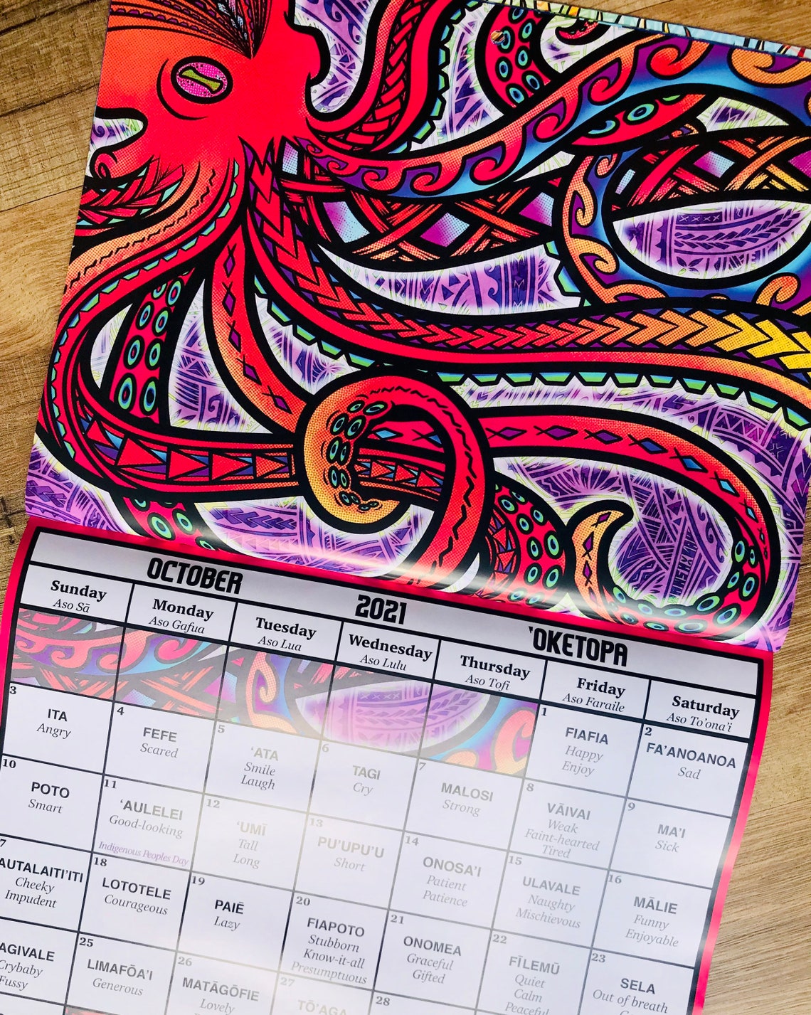 2021 Samoan Language & Art Calendar Etsy