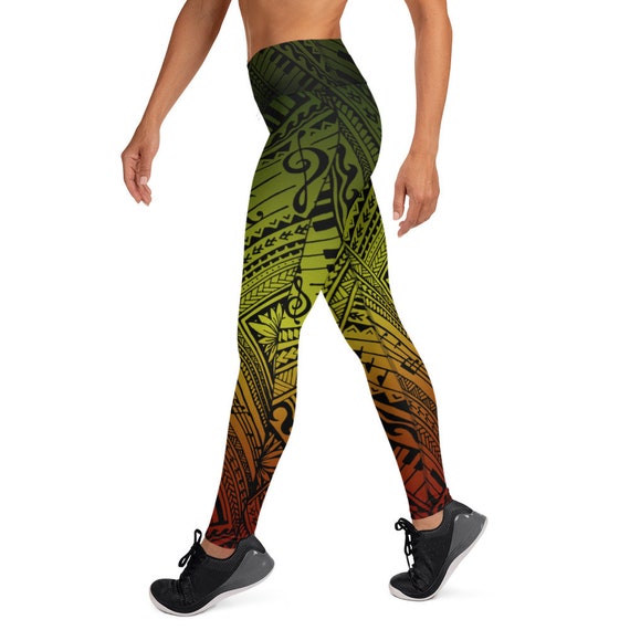 Workout Island Music Reggae Ladies Gym Yoga Leggings 