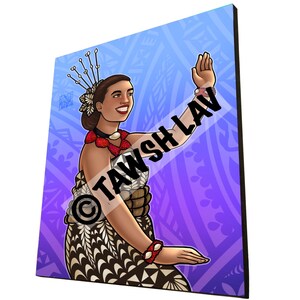 Tongan Taahine Artwork Polynesian Pacific Islander Canvas Art