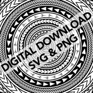 Commercial Use Personal Use Round Design Tuli Polynesian Art Samoan Tatau Motifs Digital Download