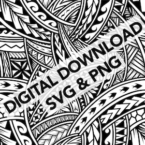 Commercial Use Pattern Polynesian Art Samoan Tatau Motifs Digital Download