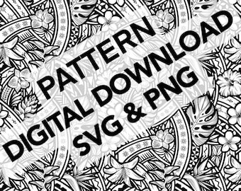 Samoan Tatau Siapo Polynesian Seamless Pattern SVG Clipart Digital ...