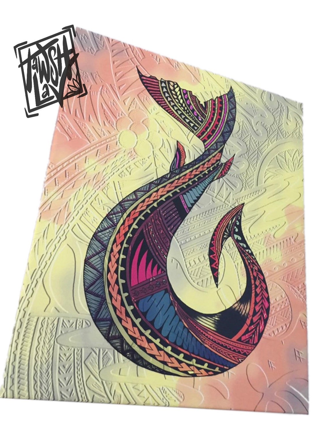 Samoan Fish Hook Art Design on Canvas Etsy