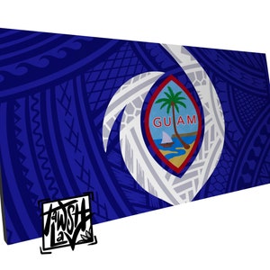 Guam Flag Art Micronesian Design Canvas Artwork