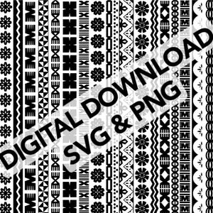 Commercial Use Fijian Masi Designs Motifs Digital Download