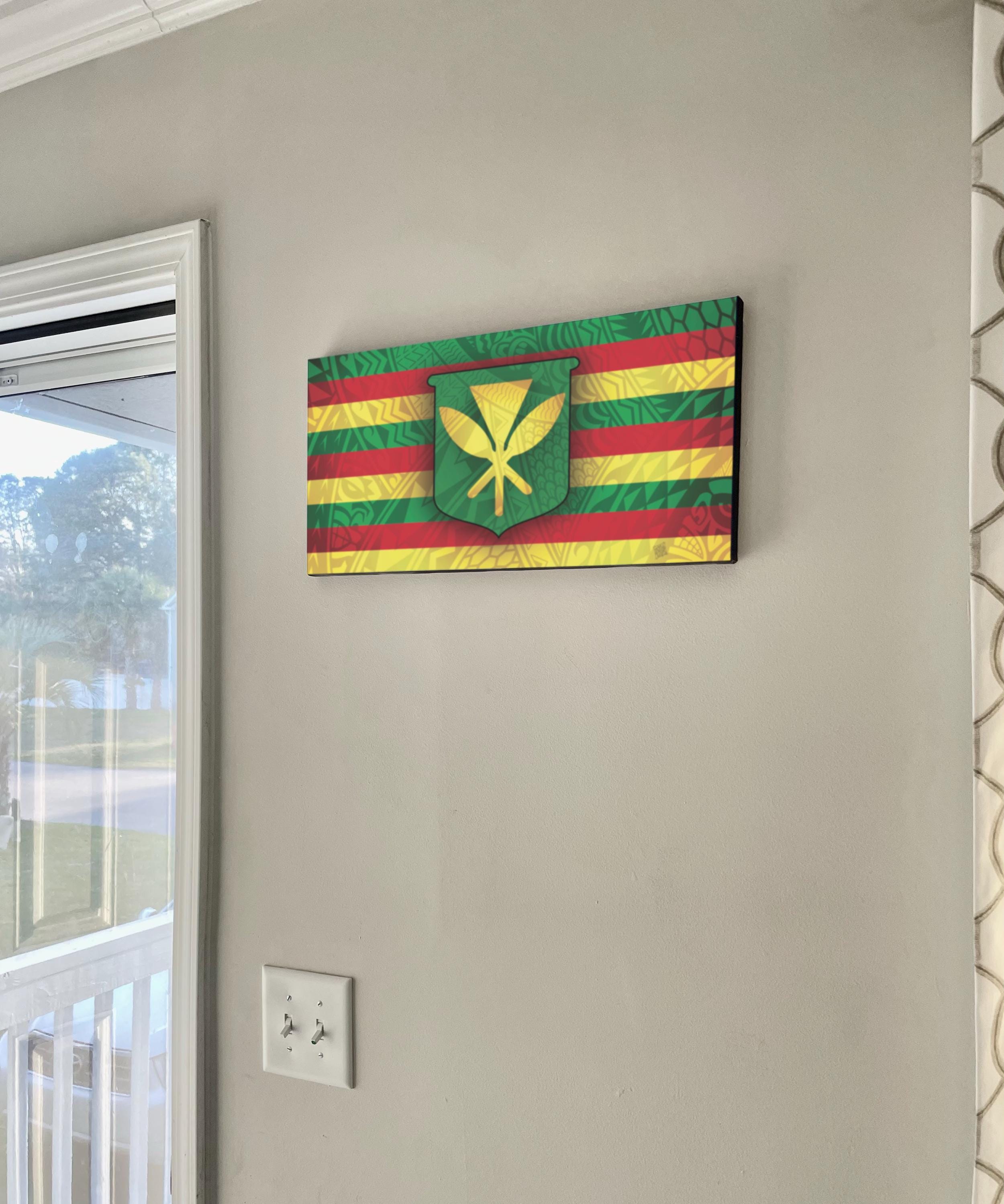 Kanaka Maoli Flag Hawaiian Design Canvas Artwork - Etsy