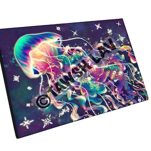 Jellyfish Canvas Polynesian Artwork Colorful Design