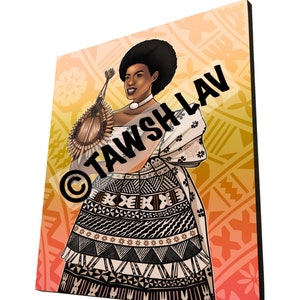 Fijian Woman Artwork Melanesian Polynesian Pacific Islander Canvas Art