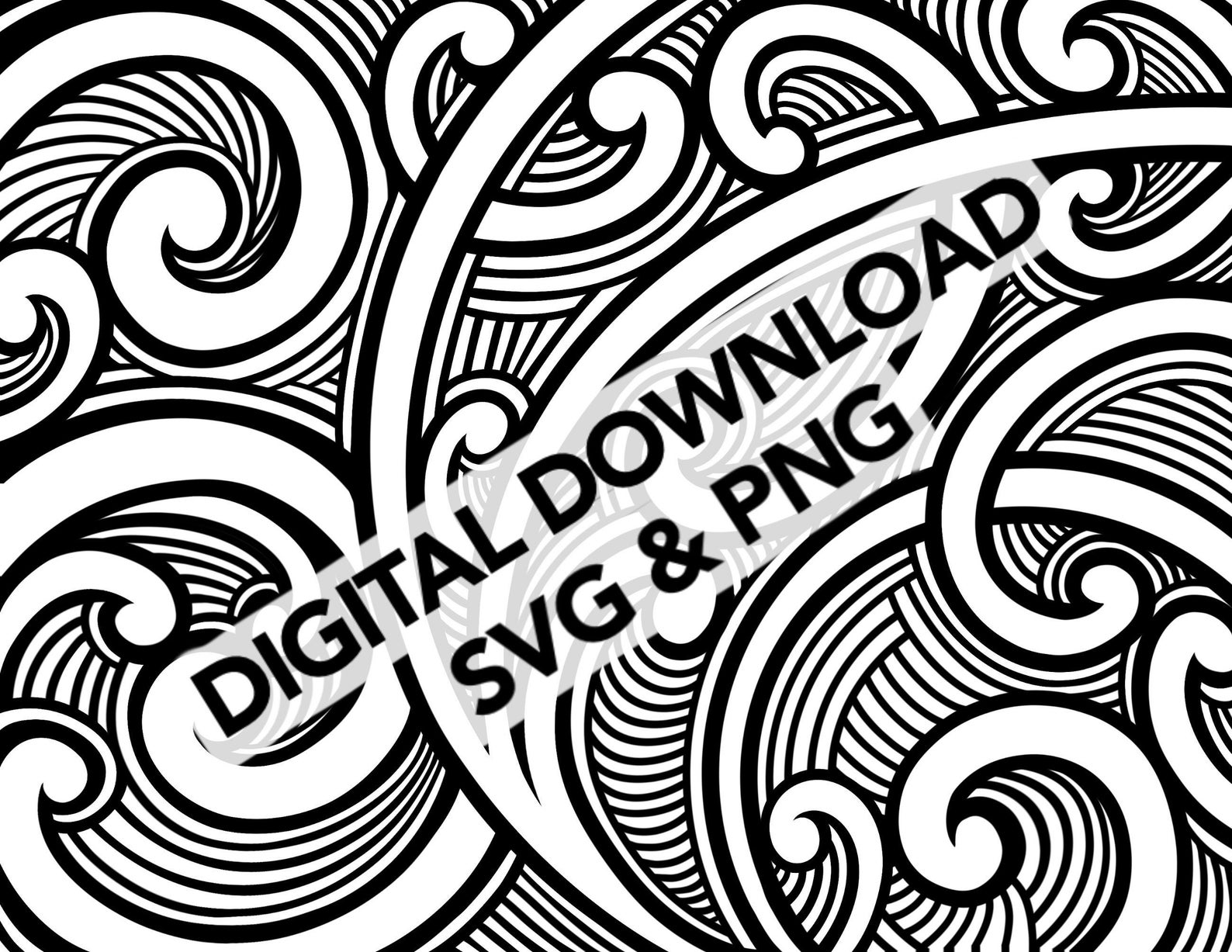 Koru R Lettering Commercial Use Personal Use Maori Koru Art Polynesian Moko Motifs ...