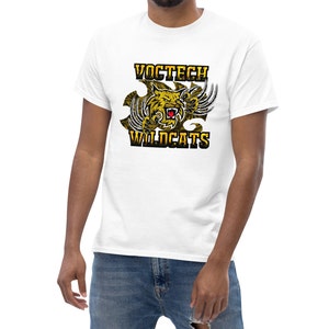 Voctech Wildcats American Samoan High School Short Tribal Sleeve T-Shirt
