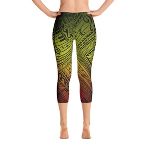 Island Music Reggae Ladies Capri Leggings
