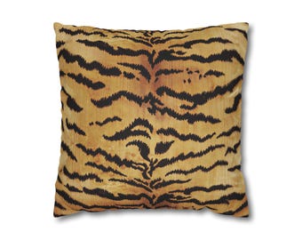 Tiger Print Pillow Cover | Bold Graphic Apartment Decor