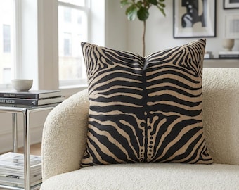 Zebra Stripe Pillowcase | Modern Safari Boho Home Decor