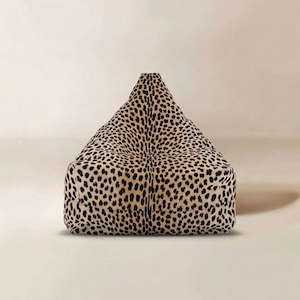 Leopard Print Bean Bag Chair Cover | Bold Animal Pattern Apartment Decor