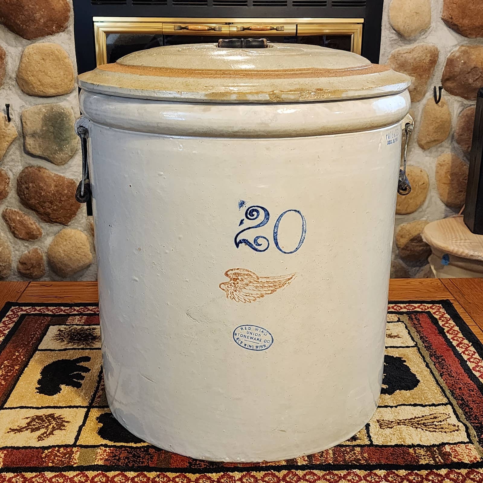 Vintage 20 Gallon Red Wing Crock 4 Wing Handles and Etsy