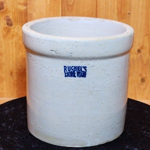 Vintage A. D. Ruckel 1 Gallon Crock    Circa  - 1900 - 1936