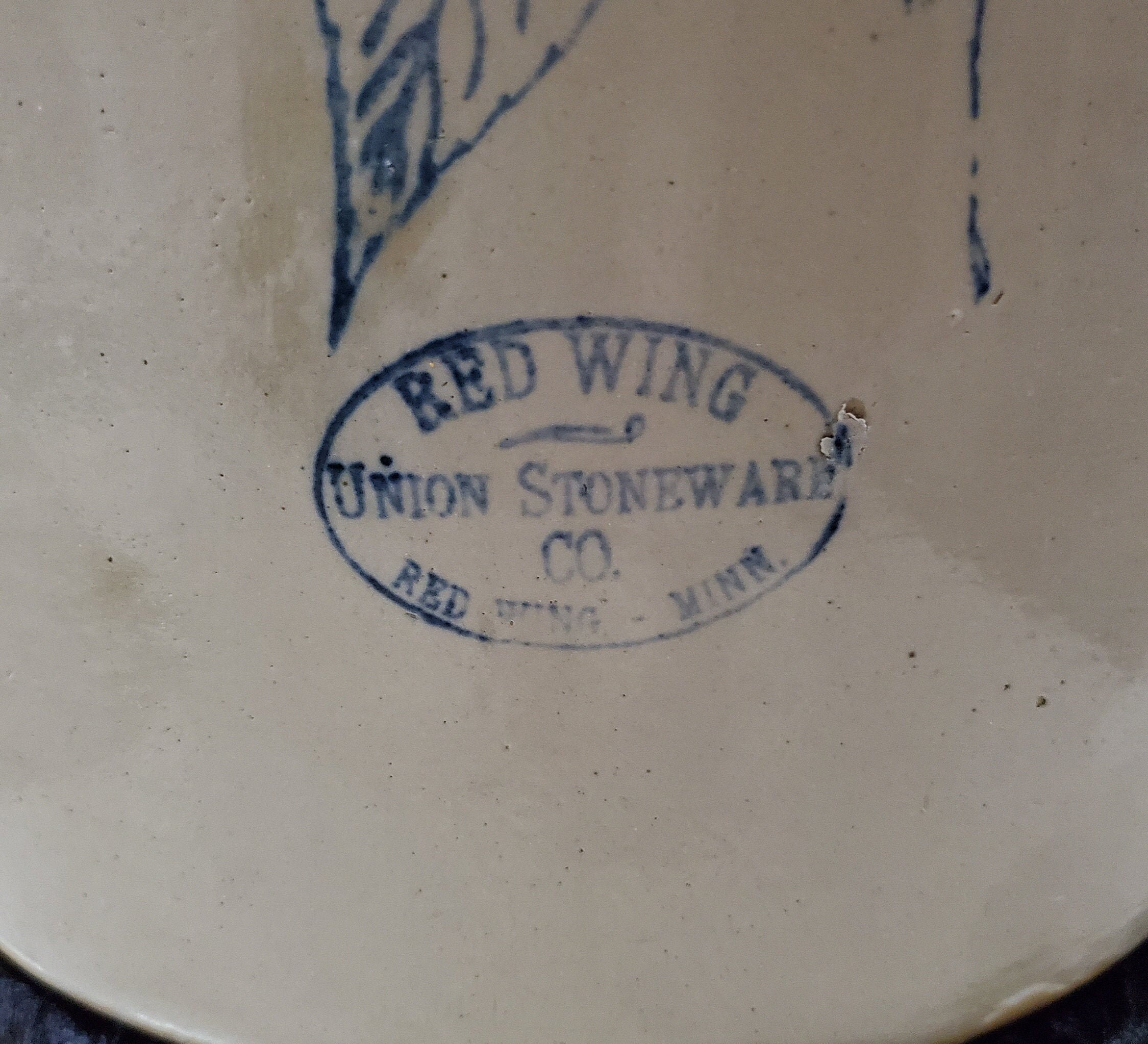 Vintage Red Wing Union Stoneware Birch Leaf 10 Crock with Ski | Etsy