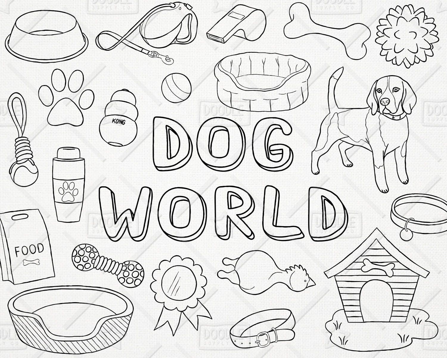 Download Doodle Dog Clipart Vector Pack Puppy Clipart Pet Clipart ...