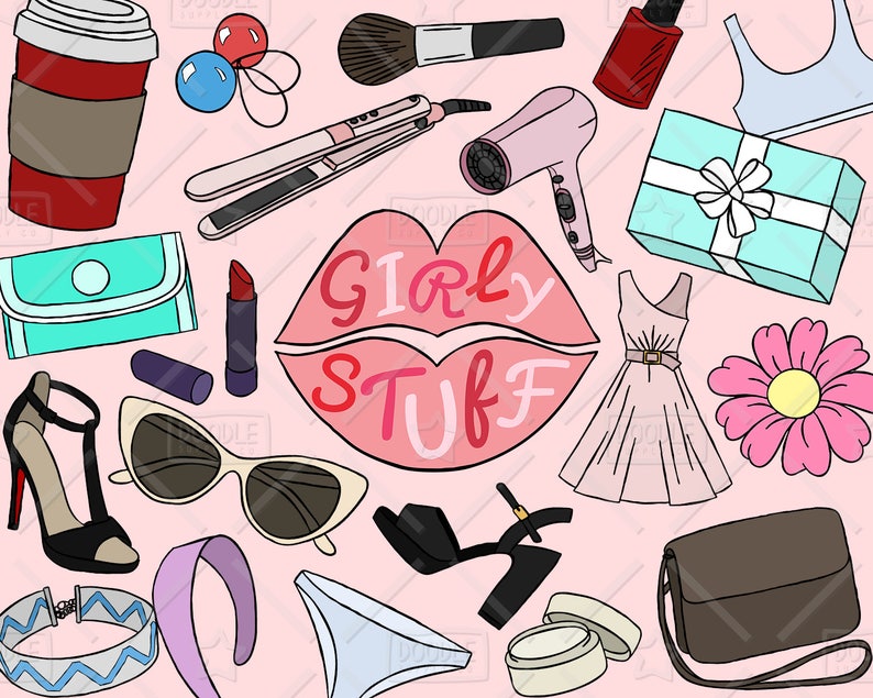 Download Girly Stuff Clipart Vector Pack Girly Things Girly Clipart ...