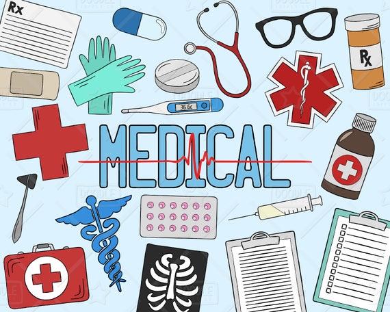 Download Health Clipart Vector Pack Medical Clipart Healthcare Etsy