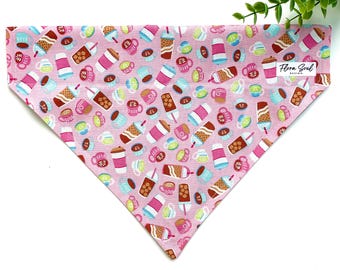 Bandana dla psa - Bandana dla kota - Na obrożę - Szalik dla psa - Prezent dla psa - Bandana na obroży - Suczka - Starbucks - Kawa - Napoje - Latte