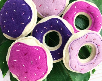 Juguete Cat Donut con Catnip, fieltro / Jouet pour chat avec herbe à Chat, feutre - gatito gato gatito mascota juguete- SOMBRAS DE PÚRPURA