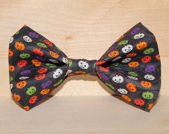 Halloween Pumpkin Mix Dog Bow Tie / Halloween Dog Bow Tie / Fall Pumpkins Dog Bow Tie / Halloween Pumpkins Dog Bow Tie
