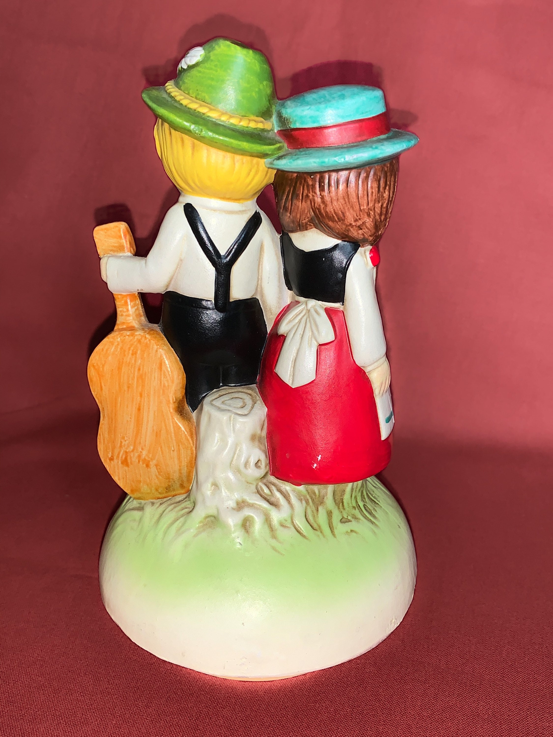 RARE Vintage Music Box Boy and Girl Figurine Sankyo Japan Mid Etsy