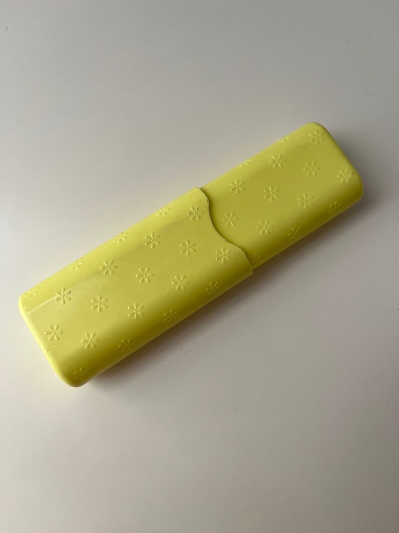 RARE Vintage 1970s Tampax Tampon Holder Yellow Floral Plastic Etsy
