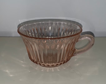 Vintage 1930er Jahre rosa Depression Glas Tee Tasse Depressionware Depression Glas Depression Ware