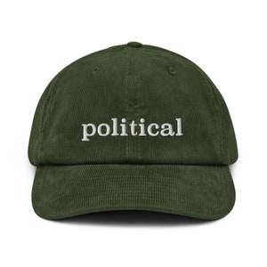 political corduroy hat