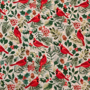 Snow Bird Fabric 100% Cotton Fabric By the 1/2 Yard