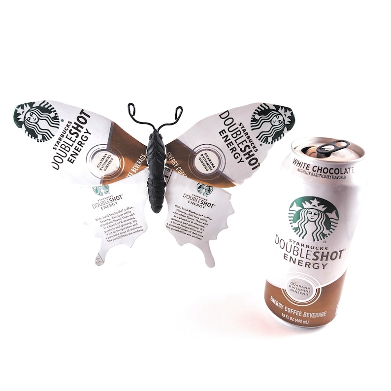 Starbucks White Chocolate Doubleshot Energy Recycled Butterfly image 1