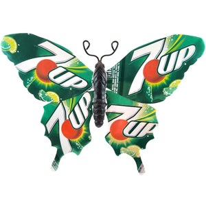 7up Recycled Can Butterfly