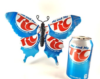 RC Cola Recycled Alum Can Butterfly