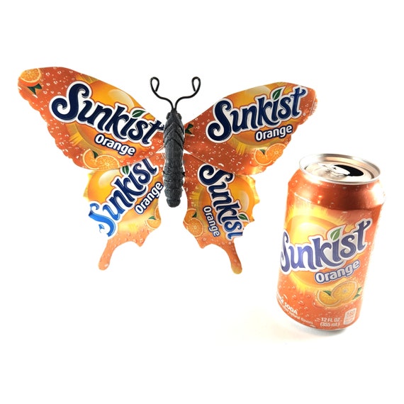 Orange Sunkist Recycled Aluminum Can Butterfly - Etsy