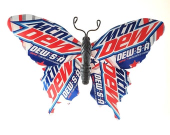 Mtn Dew S A Recycled Aluminum Can Butterfly