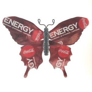 Coke Energy Recycled Can Butterfly