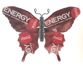 Coke Energy Recycled Can Butterfly