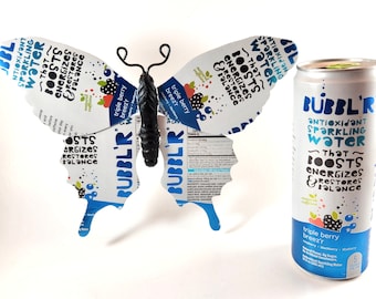 Bubbl'r Triple Berry Breezer Recycled Can Butterfly
