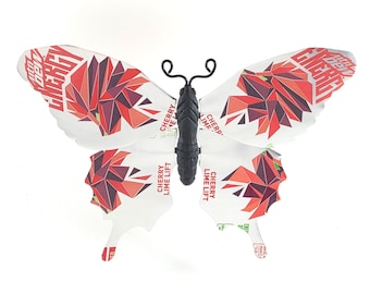 Mtn Dew Energy Cherry Lime Lift Recycled Aluminum Can Butterfly